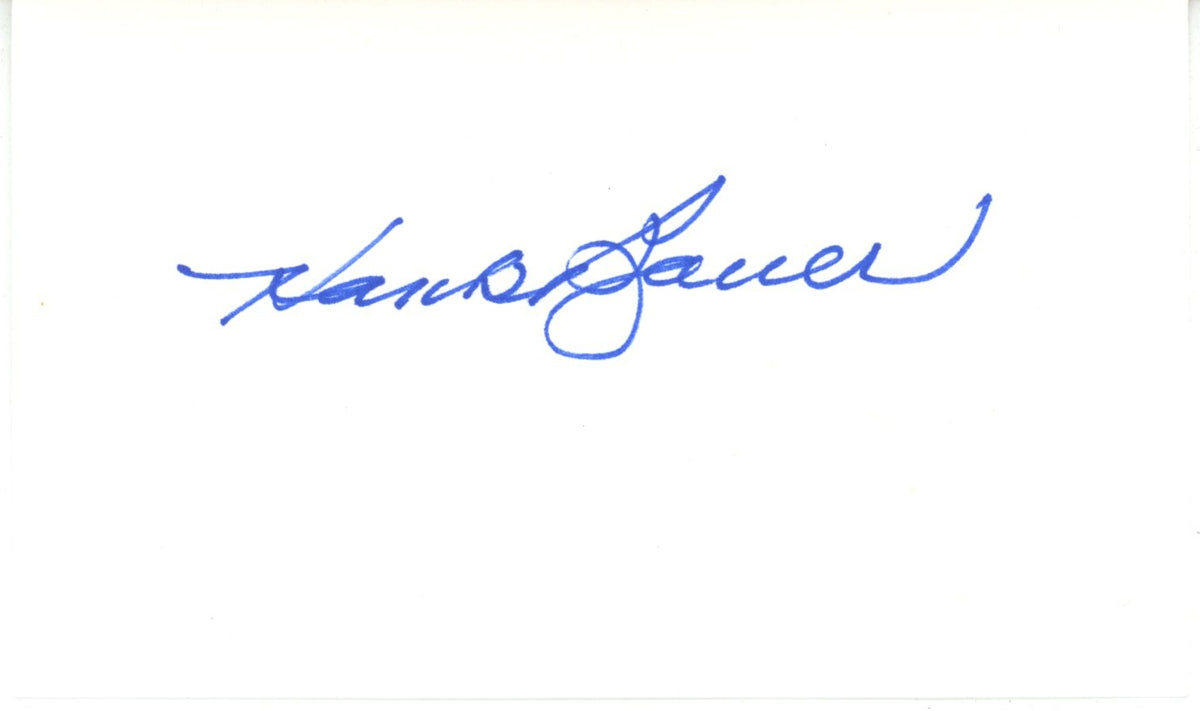 Hank Bauer New York Yankees Index Signed Card-Powers Sports Memorabilia
