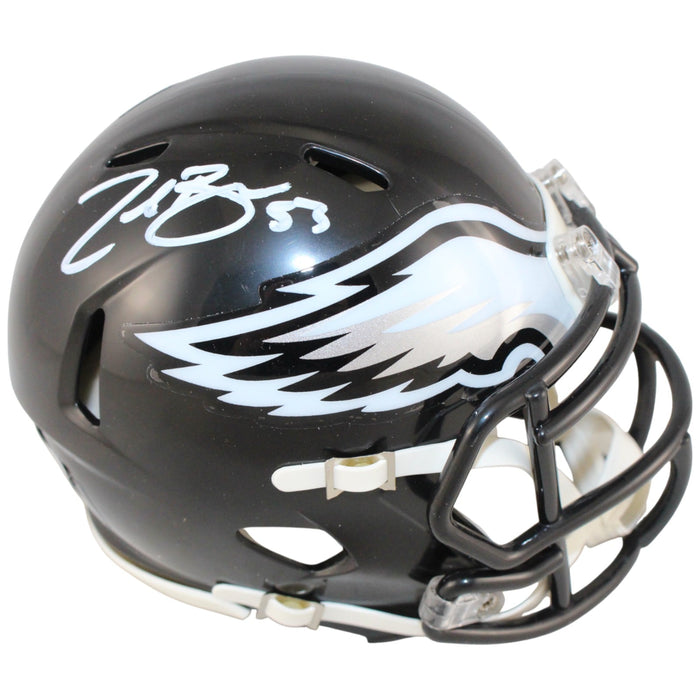 Zack Baun Signed Philadelphia Eagles Alt Mini Helmet – Beckett Witness Authenticated-Powers Sports Memorabilia