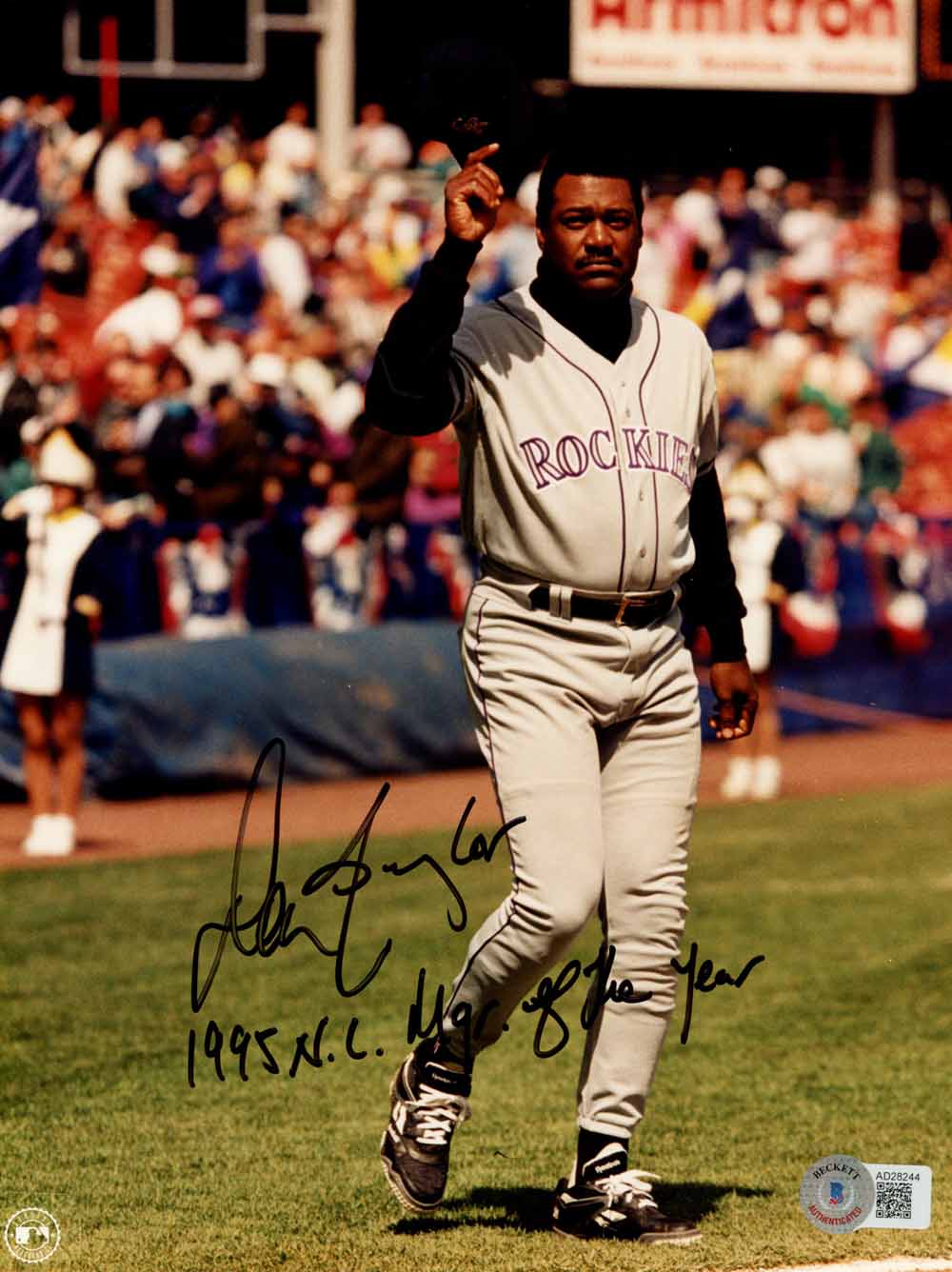 Don Baylor Colorado Rockies Signed 8x10 Photo - 1995 NL Mgr Year Beckett-Powers Sports Memorabilia