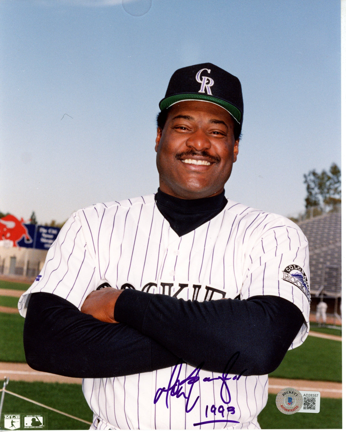 Don Baylor Colorado Rockies Signed 8x10 Photo - Beckett Beckett - 55831-Powers Sports Memorabilia