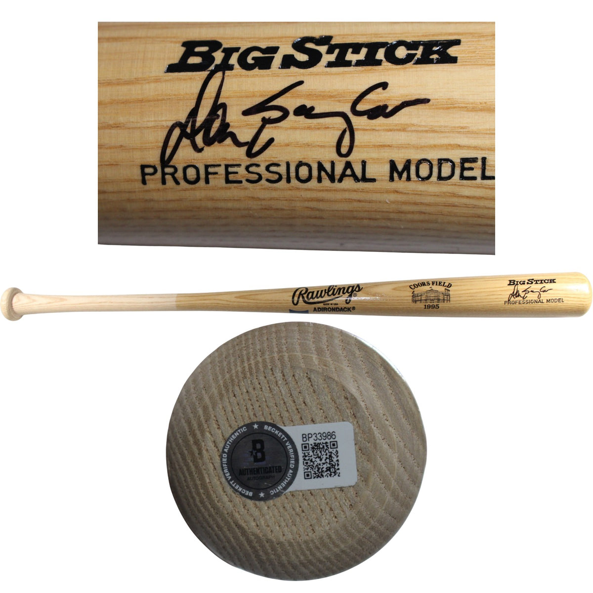 Don Baylor Colorado Rockies Signed Baseball - 1993 Inaugural Season Bat Beckett Beckett-Powers Sports Memorabilia