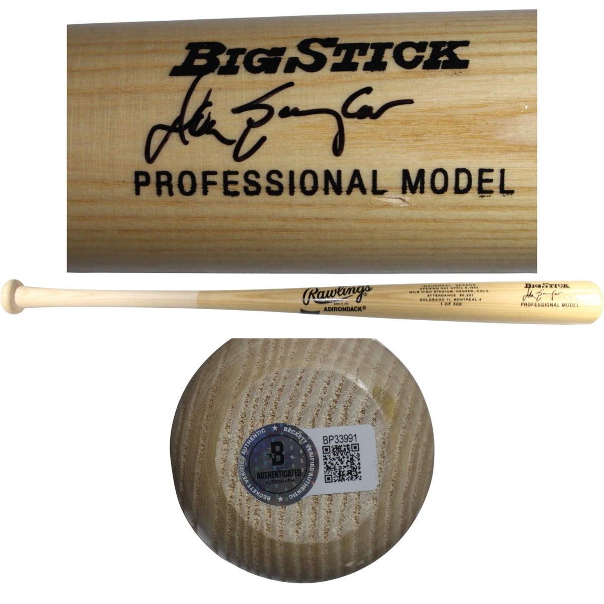 Don Baylor Colorado Rockies Signed Baseball - 1993 Inaugural Season Bat Beckett Beckett - 53426-Powers Sports Memorabilia
