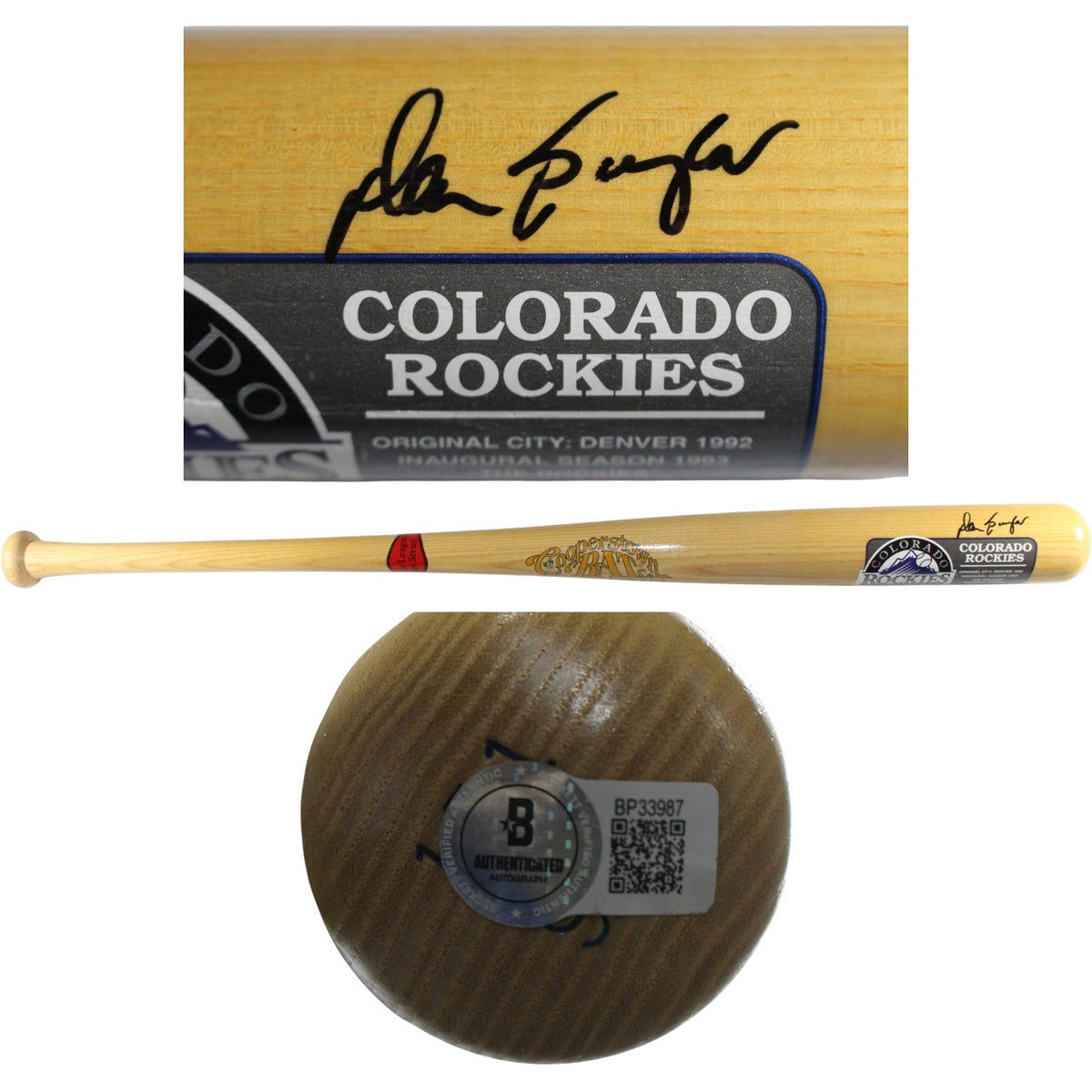 Don Baylor Colorado Rockies Signed Baseball - Baseball Bat Beckett Beckett-Powers Sports Memorabilia
