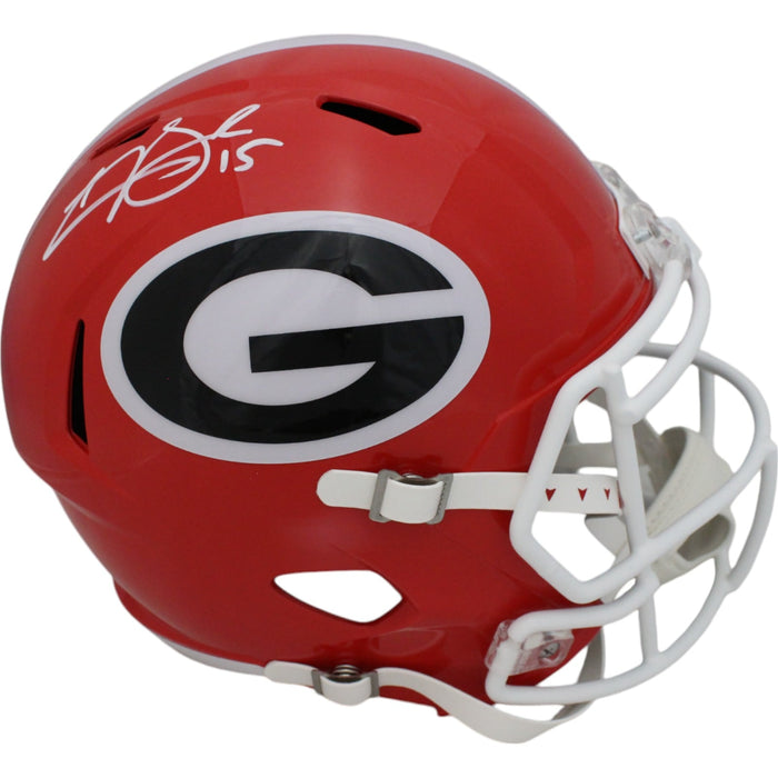 Carson Beck Signed Georgia Bulldogs Full-Size Replica Speed Helmet – Beckett Authenticated-Powers Sports Memorabilia
