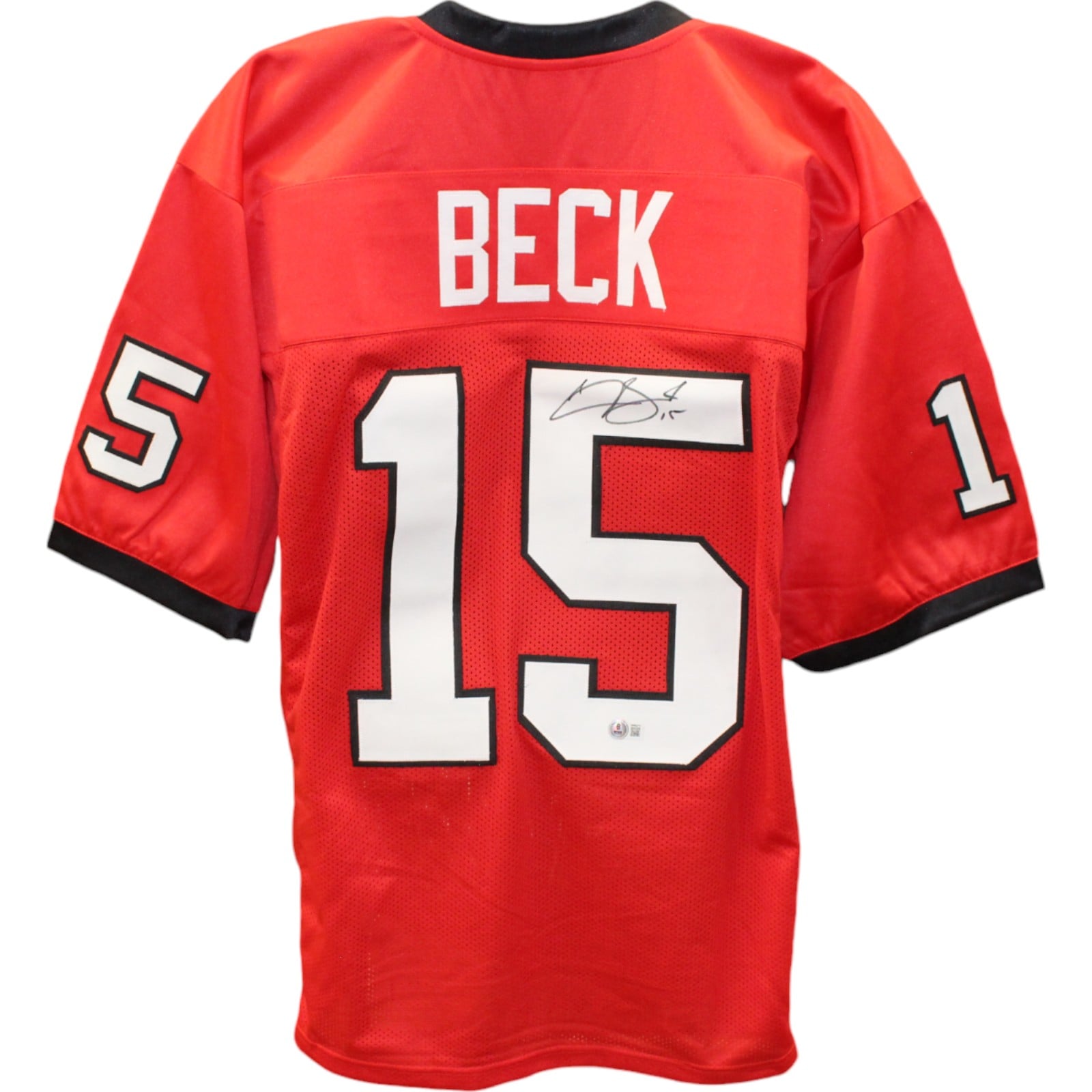 Carson Beck Signed College Style Red Jersey – Beckett Authenticated-Powers Sports Memorabilia