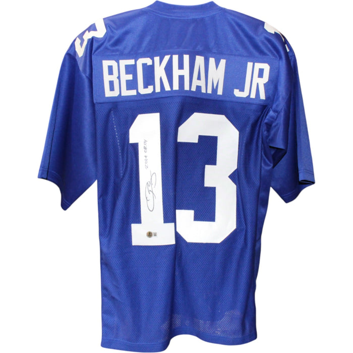 Odell Beckham Signed Pro Style Blue XL Jersey OROY 14 – Beckett Authenticated-Powers Sports Memorabilia