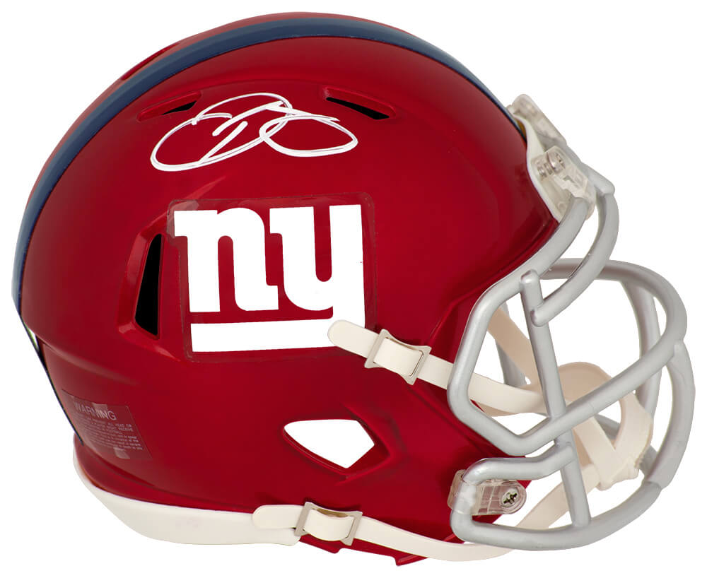 Odell Beckham Jr. New York Giants Autographed Riddell Mini Speed Helmet-Powers Sports Memorabilia