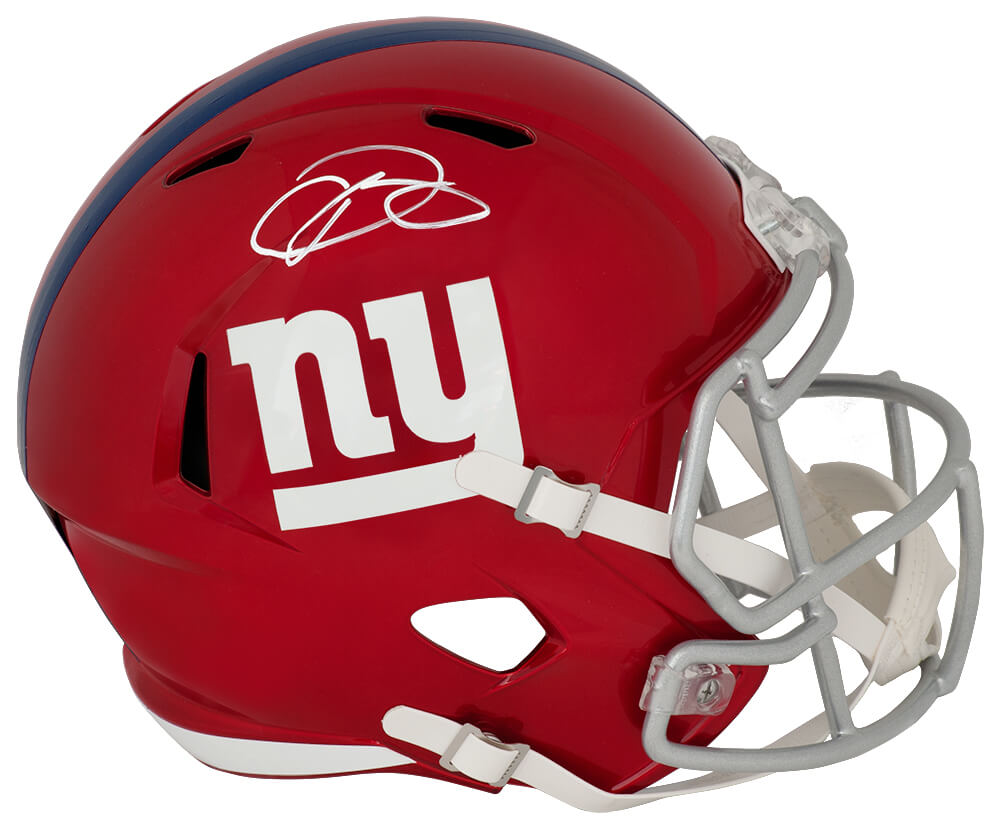 Odell Beckham Jr. New York Giants Autographed FLASH Full Size Riddell Replica Helmet-Powers Sports Memorabilia