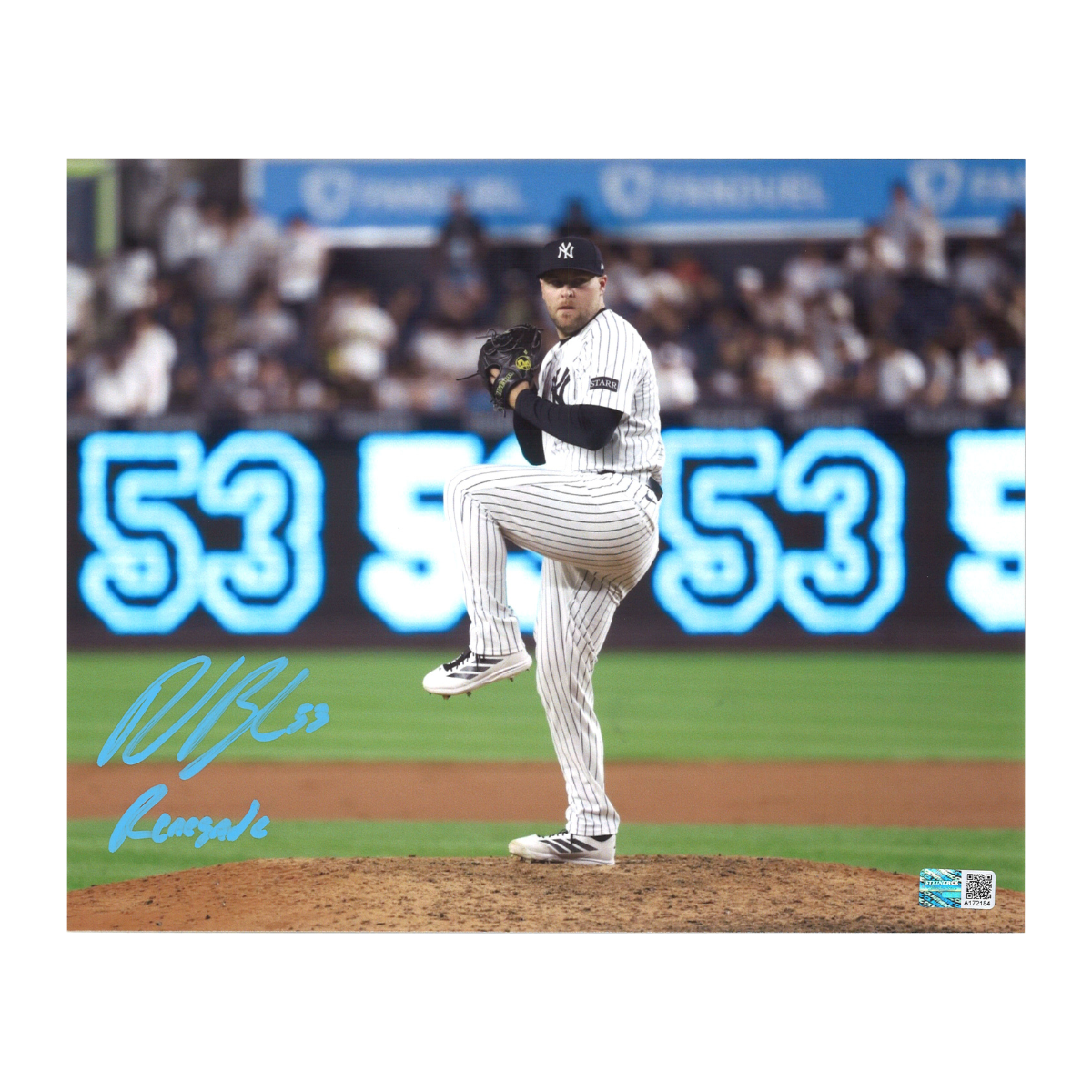 David Bednar New York Yankees Signed Inscribed Warm Up 8x10 Photo-Powers Sports Memorabilia