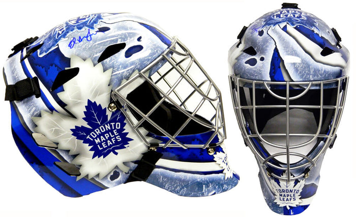Ed Belfour Autographed Toronto Maple Leafs Franklin Replica Hockey Goalie Mask-Powers Sports Memorabilia
