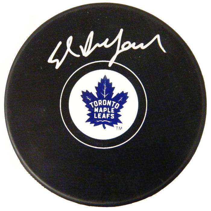 Ed Belfour Autographed Toronto Maple Leafs Logo Hockey Puck-Powers Sports Memorabilia