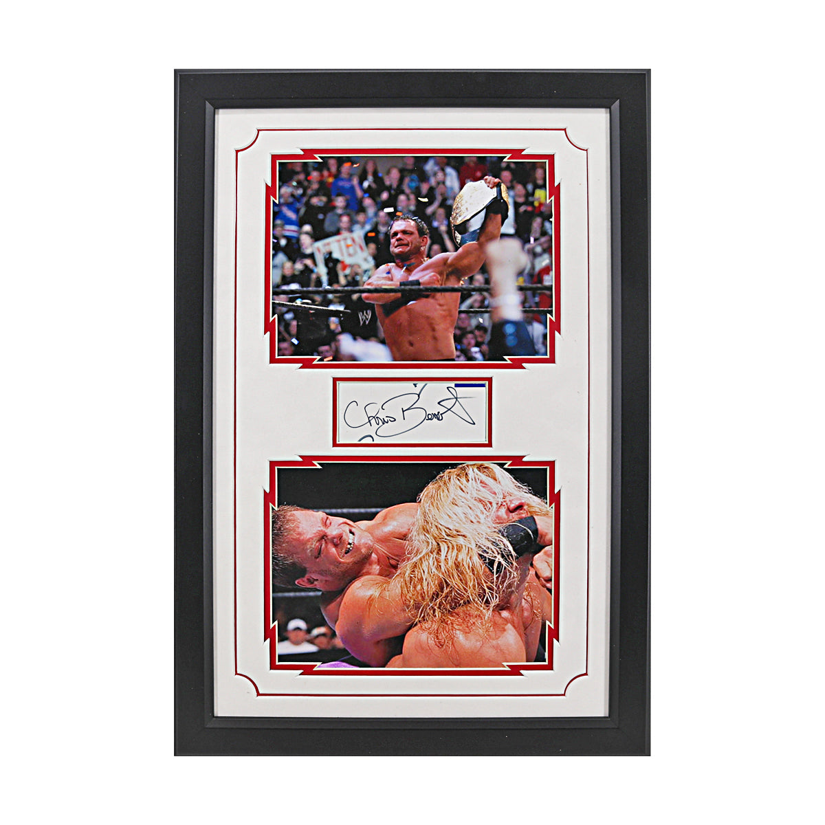 Chris Benoit WWE WCW Signed Framed Collage - JSA LOA-Powers Sports Memorabilia