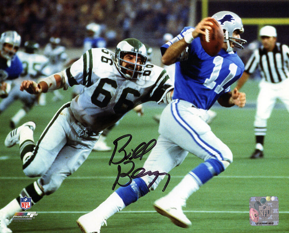 Bill Bergey Autographed Philadelphia Eagles vs Lions Action 8x10 Photo-Powers Sports Memorabilia