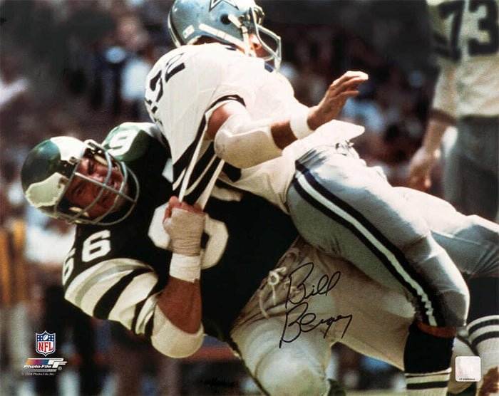 Bill Bergey Autographed Philadelphia Eagles Tackle Action 16x20 Photo-Powers Sports Memorabilia