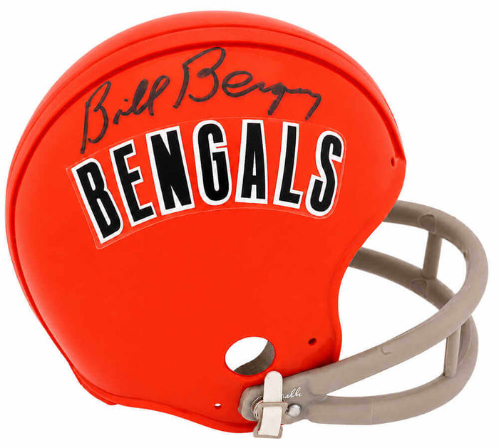 Bill Bergey Cincinnati Bengals Autographed Throwback 2 Bar Riddell Mini-Powers Sports Memorabilia