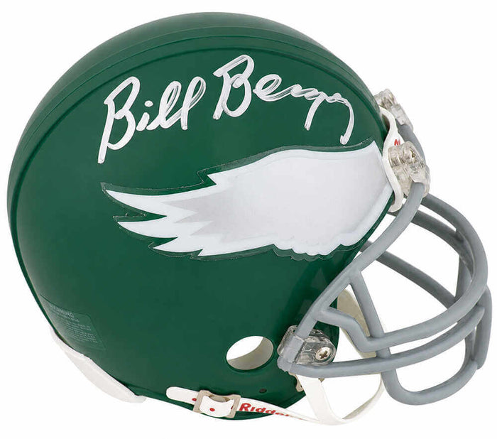 Bill Bergey Autographed Philadelphia Eagles Throwback Riddell (VSR4) Mini Helmet-Powers Sports Memorabilia