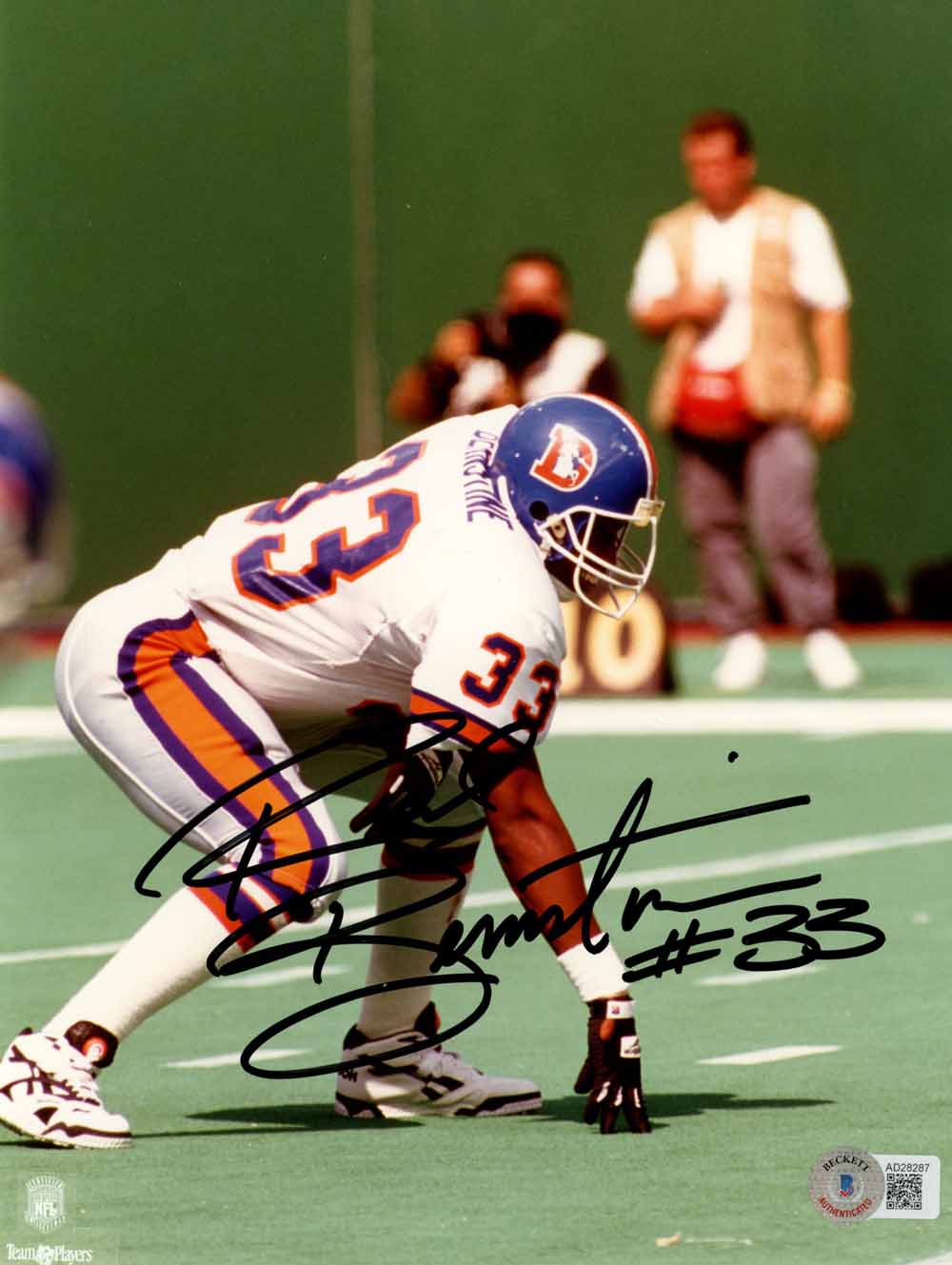 Rod Bernstine Denver Broncos Signed 8x10 Photo - Beckett Beckett-Powers Sports Memorabilia