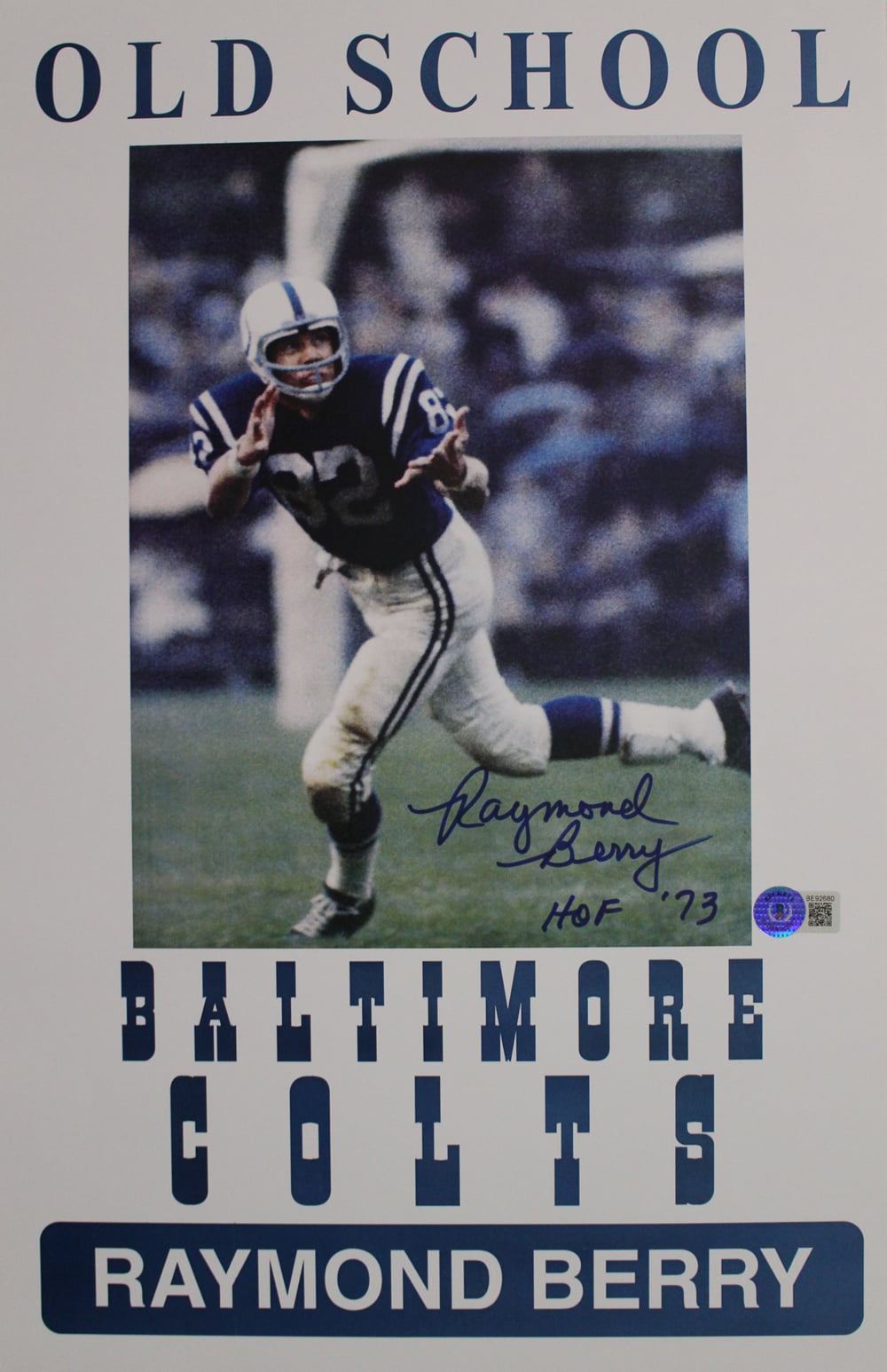 Raymond Berry Signed Baltimore Colts 11x14 Photo – Beckett Authenticated-Powers Sports Memorabilia