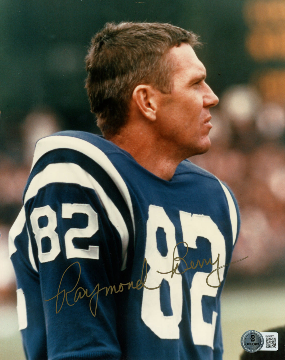 Raymond Berry Baltimore Colts Signed 8x10 Photo - Beckett Beckett - 47739-Powers Sports Memorabilia