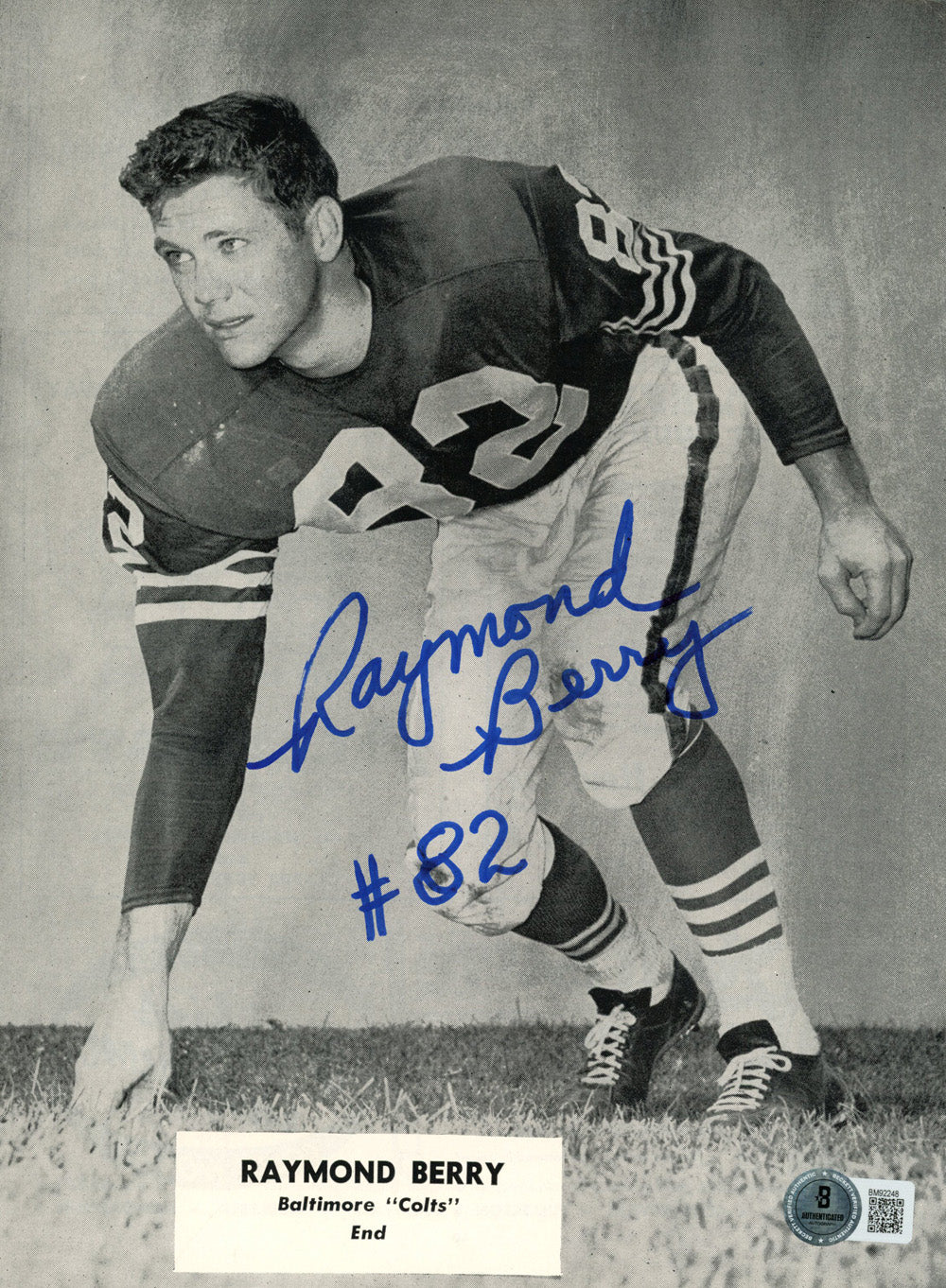 Raymond Berry Baltimore Colts Signed Magazine - Magazine Page Beckett Beckett-Powers Sports Memorabilia