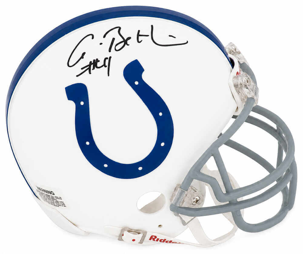 Antoine Bethea Autographed Indianapolis Colts Riddell (VSR4) Mini Helmet-Powers Sports Memorabilia