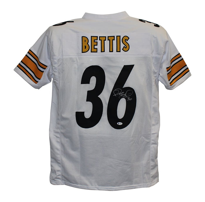 Jerome Bettis Signed Pro Style White XL Jersey – Beckett Authenticated-Powers Sports Memorabilia