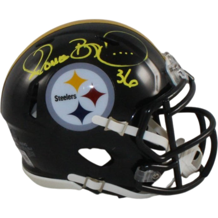 Jerome Bettis Signed Pittsburgh Steelers Mini Helmet Beckett Witnessed-Powers Sports Memorabilia