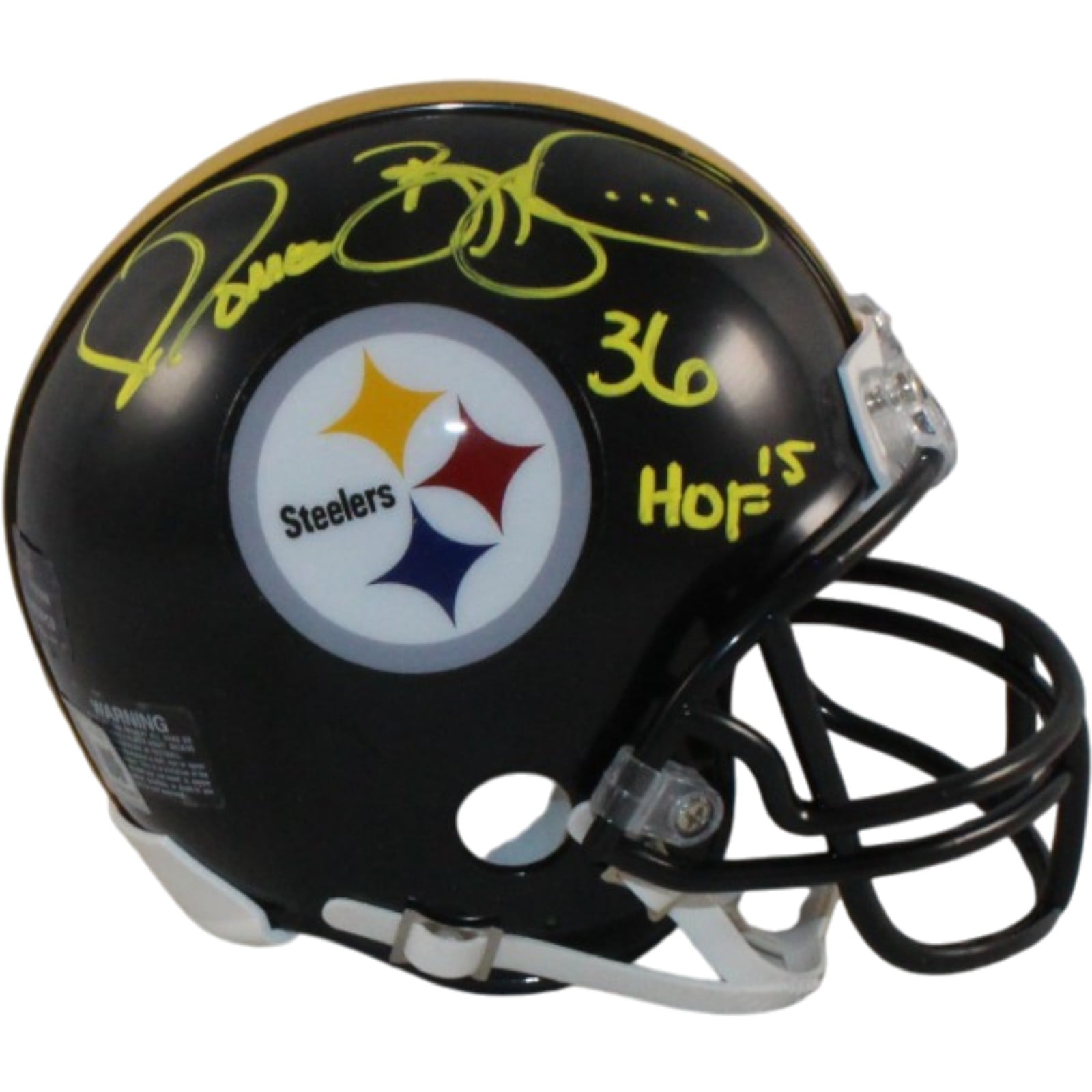 Jerome Bettis Signed Pittsburgh Steelers VSR4 Mini Helmet HOF Beckett WIT-Powers Sports Memorabilia