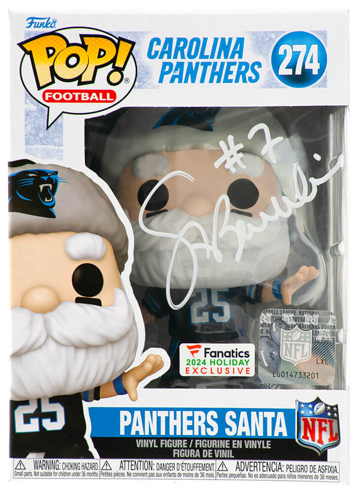 Steve Beuerlein Carolina Panthers Autographed SANTA Funko Pop #274-Powers Sports Memorabilia