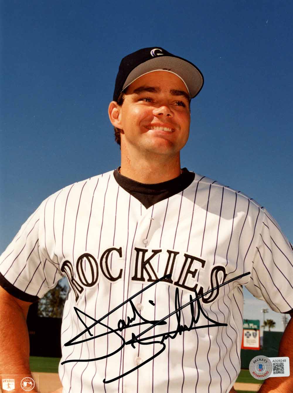 Dante Bichette Colorado Rockies Signed 8x10 Photo - Beckett Beckett - 50583-Powers Sports Memorabilia