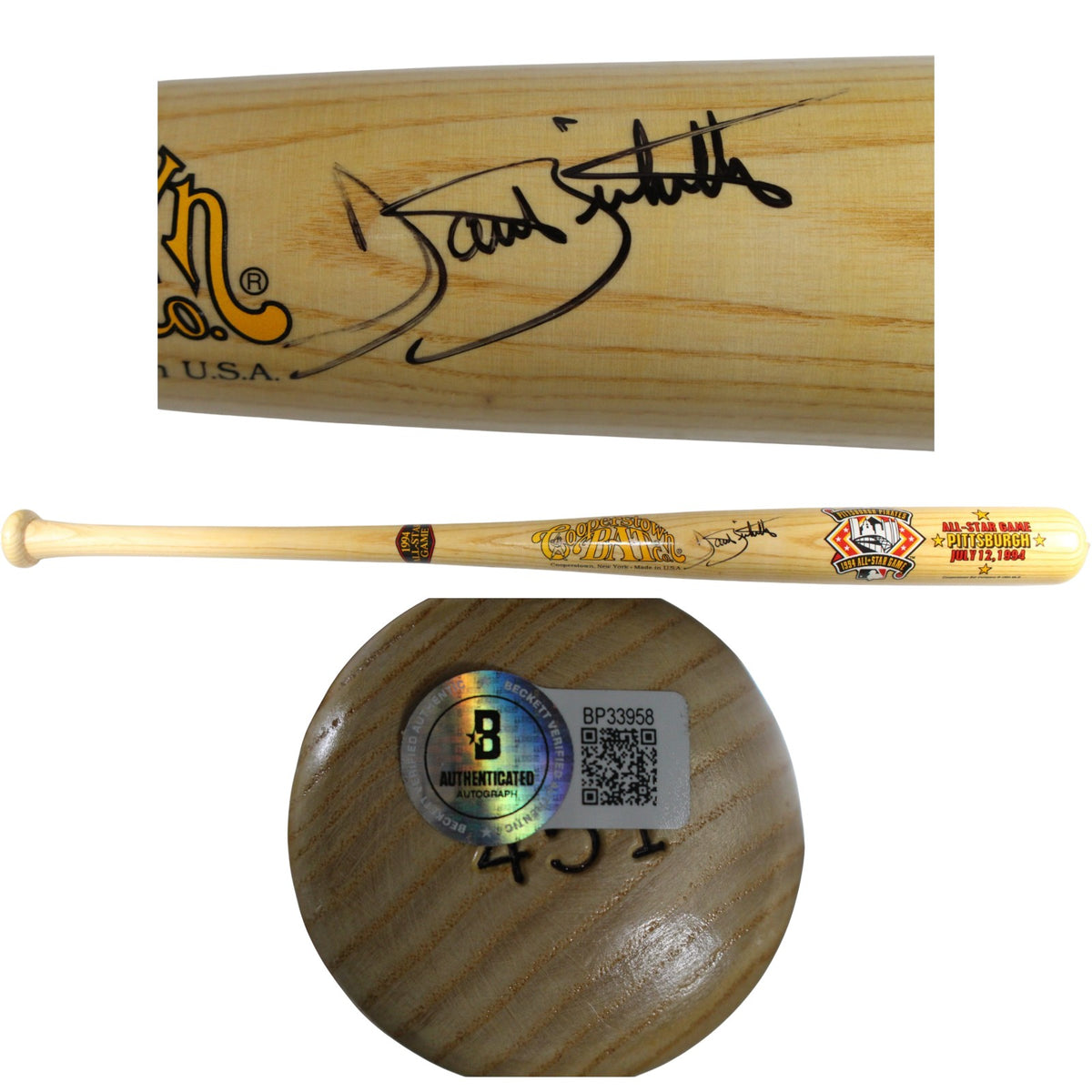 Dante Bichette Colorado Rockies Signed Baseball - 94 All Star Game Bat Beckett Beckett-Powers Sports Memorabilia