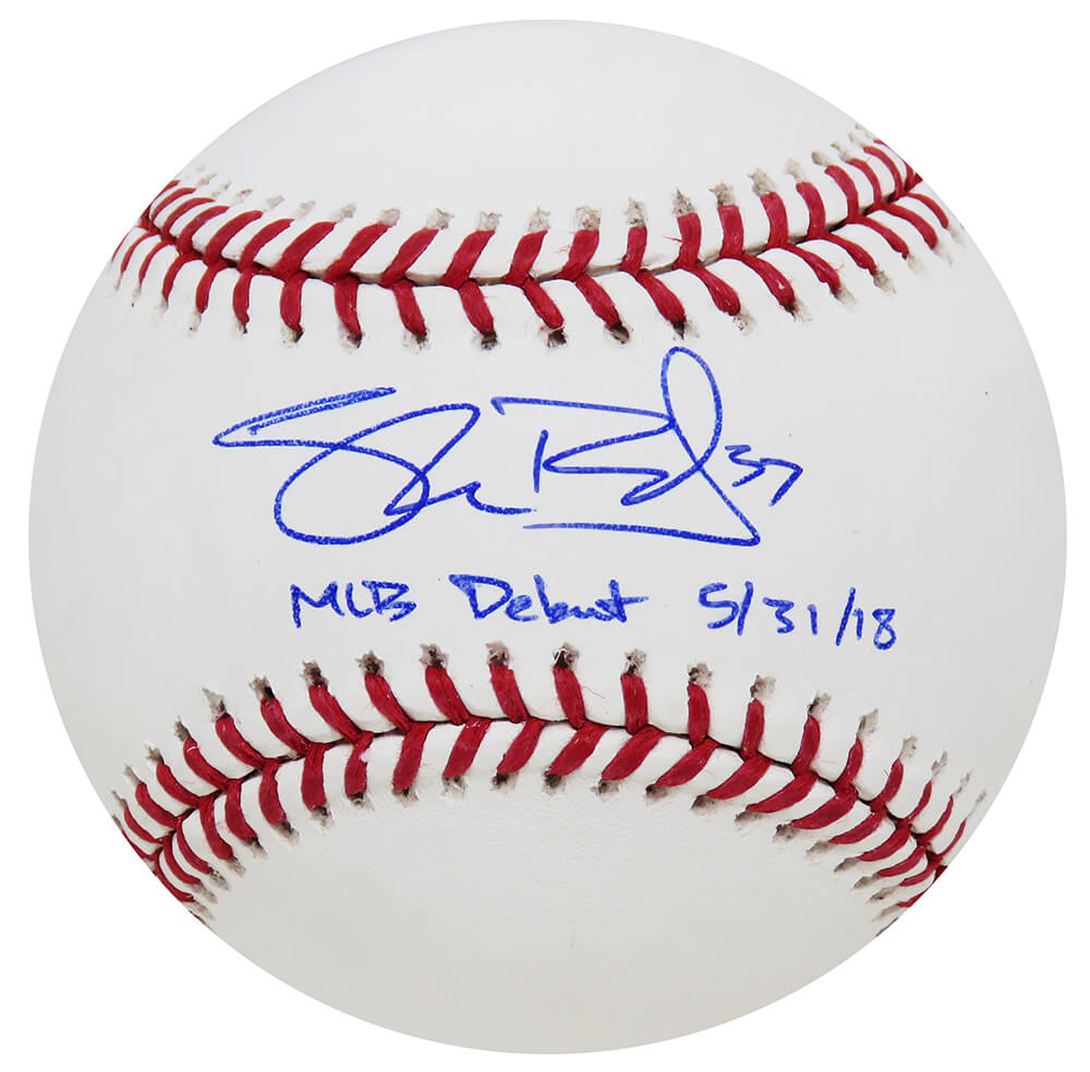 Shane Bieber Autographed Rawlings Official MLB Baseball with MLB Debut 5 31 18-Powers Sports Memorabilia