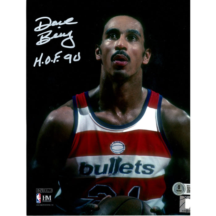 Dave Bing Signed Washington Bullets 8x10 Photo – Beckett Witness Authenticated-Powers Sports Memorabilia