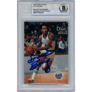 Dave Bing Signed 1996 Topps Stars #7 Slabbed Trading Card – Beckett Authenticated