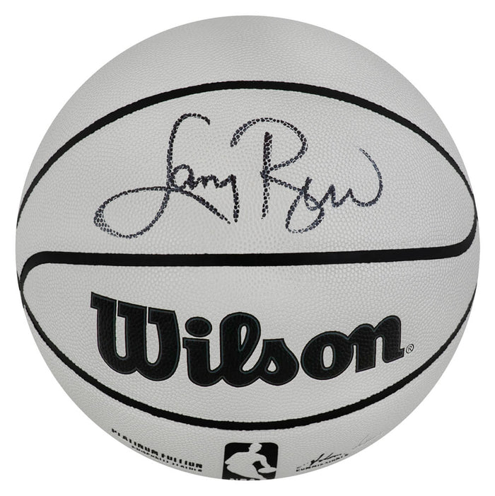 Larry Bird Autographed Wilson Platinum Full Size NBA Basketball-Powers Sports Memorabilia