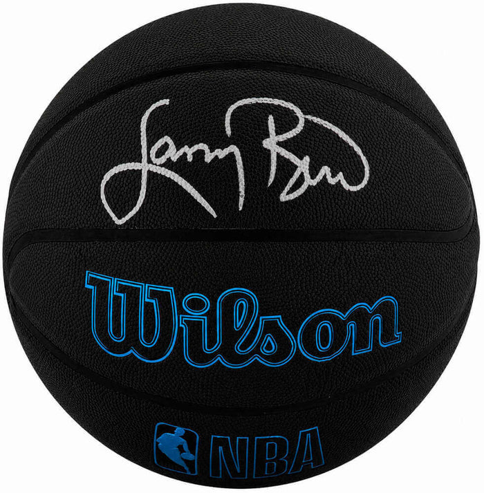 Larry Bird Autographed Wilson Forge Plus Black Full Size NBA Basketball-Powers Sports Memorabilia