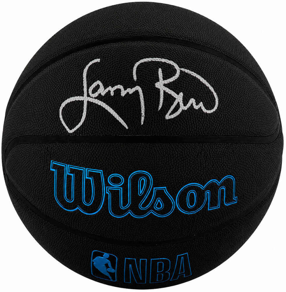Larry Bird Autographed Wilson Forge Plus Black Full Size NBA Basketball-Powers Sports Memorabilia