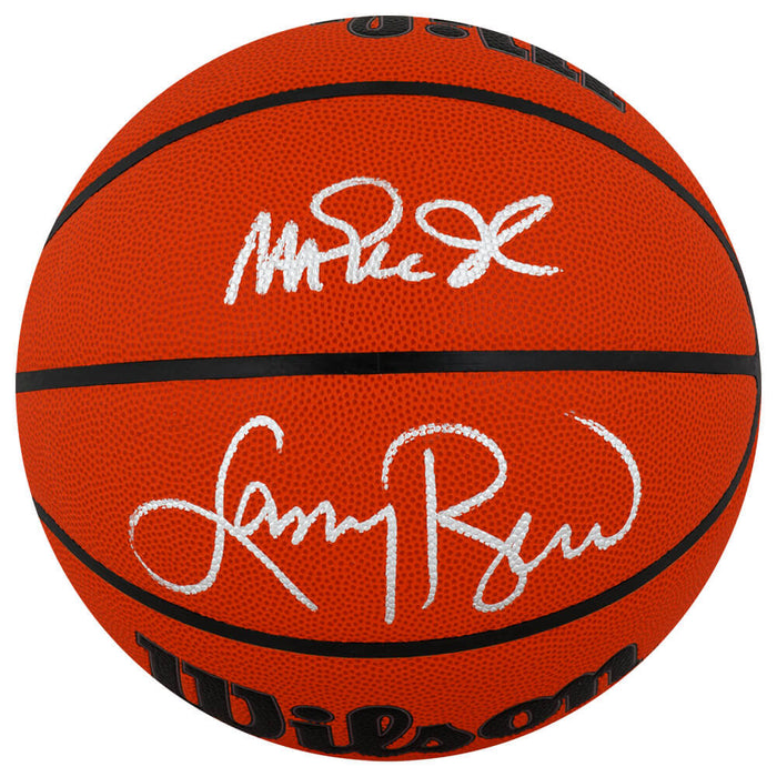 Larry Bird & Magic Johnson Autographed Wilson Indoor/Outdoor NBA Basketball-Powers Sports Memorabilia