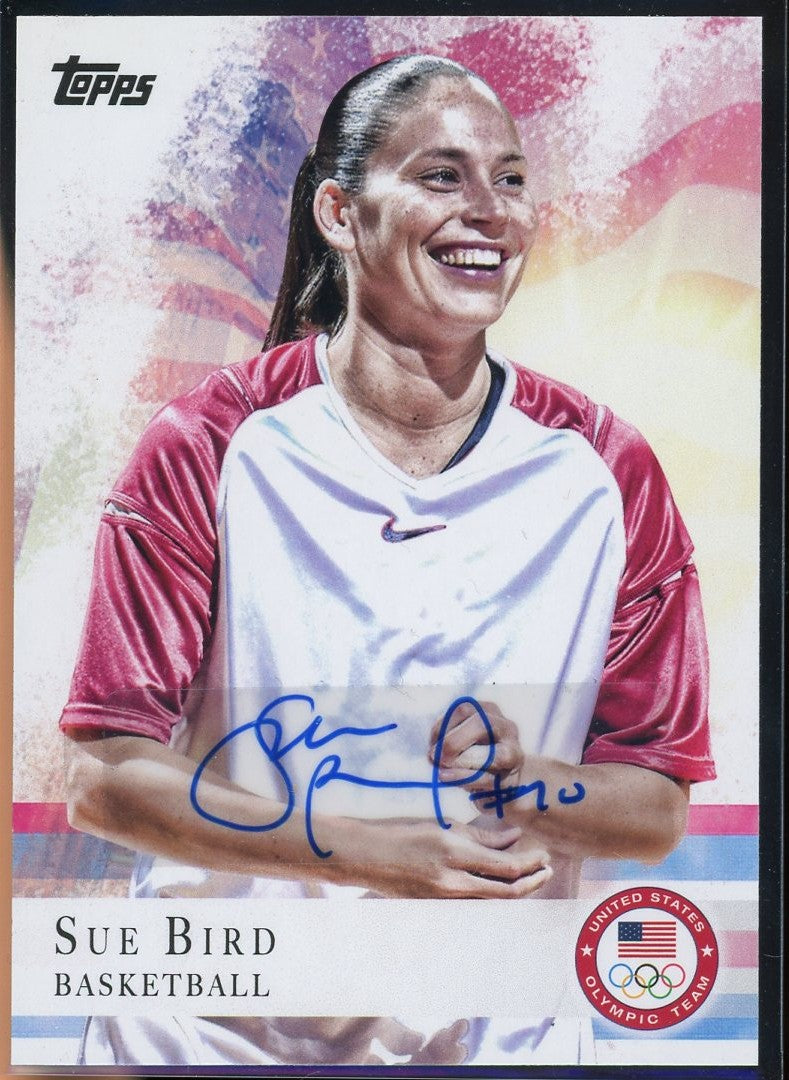 2012 Topps U.S. Olympic Team Sue Bird Card Signed Sticker Auto-Powers Sports Memorabilia