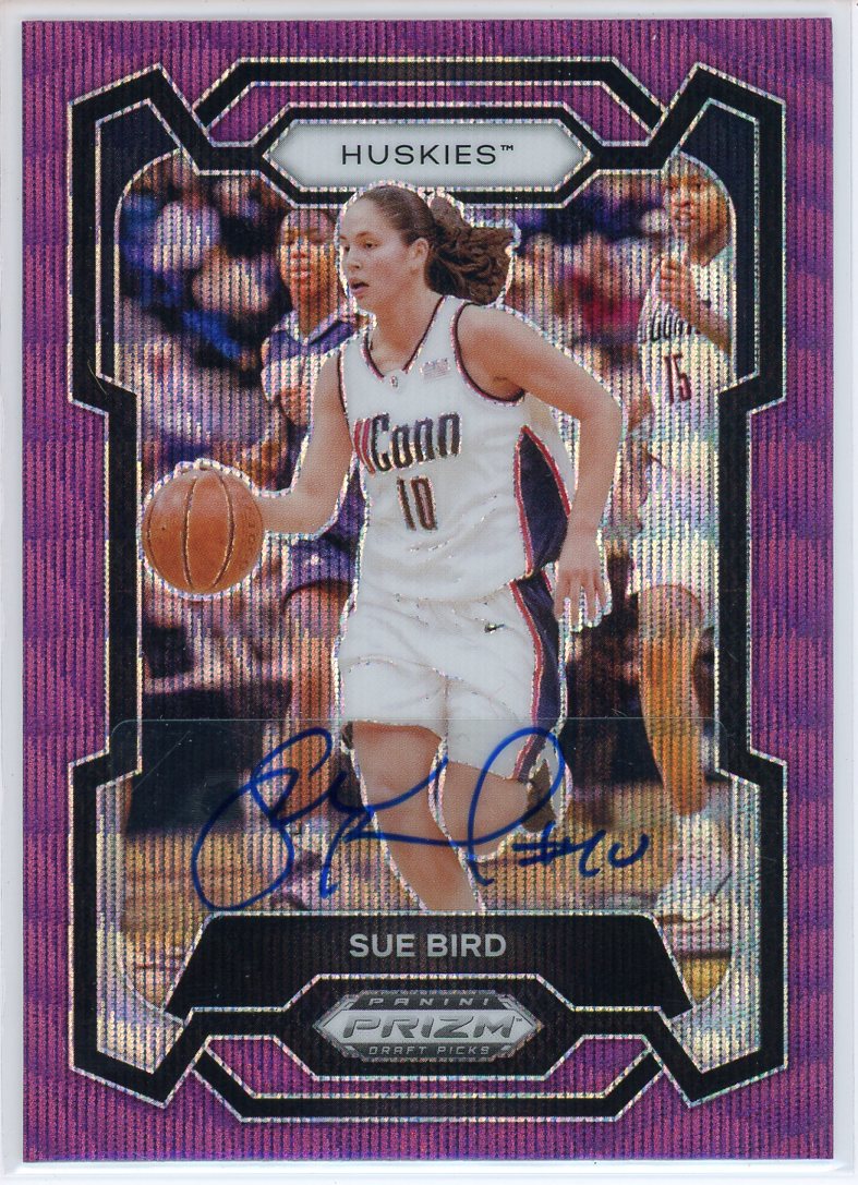 2024 Panini Prizm Draft Picks Sue Bird Purple Wave Card Signed Sticker Auto-Powers Sports Memorabilia