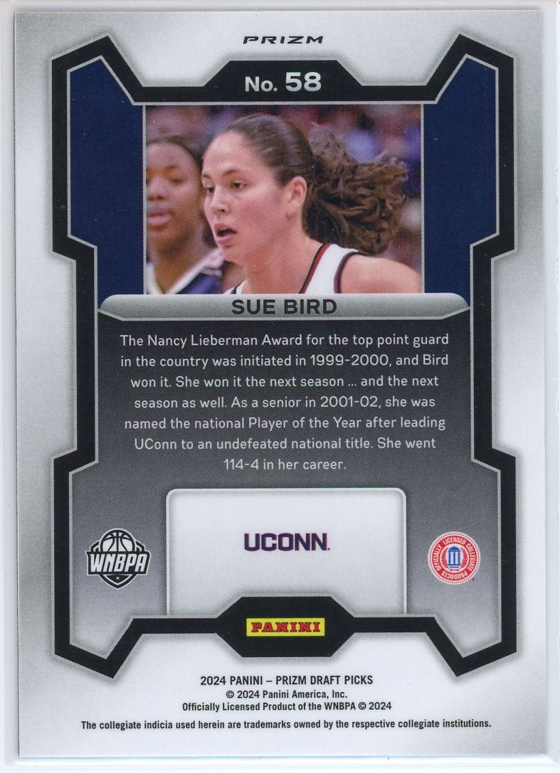 2024 Panini Prizm Draft Picks Sue Bird Purple Wave Card Signed Sticker Auto-Powers Sports Memorabilia