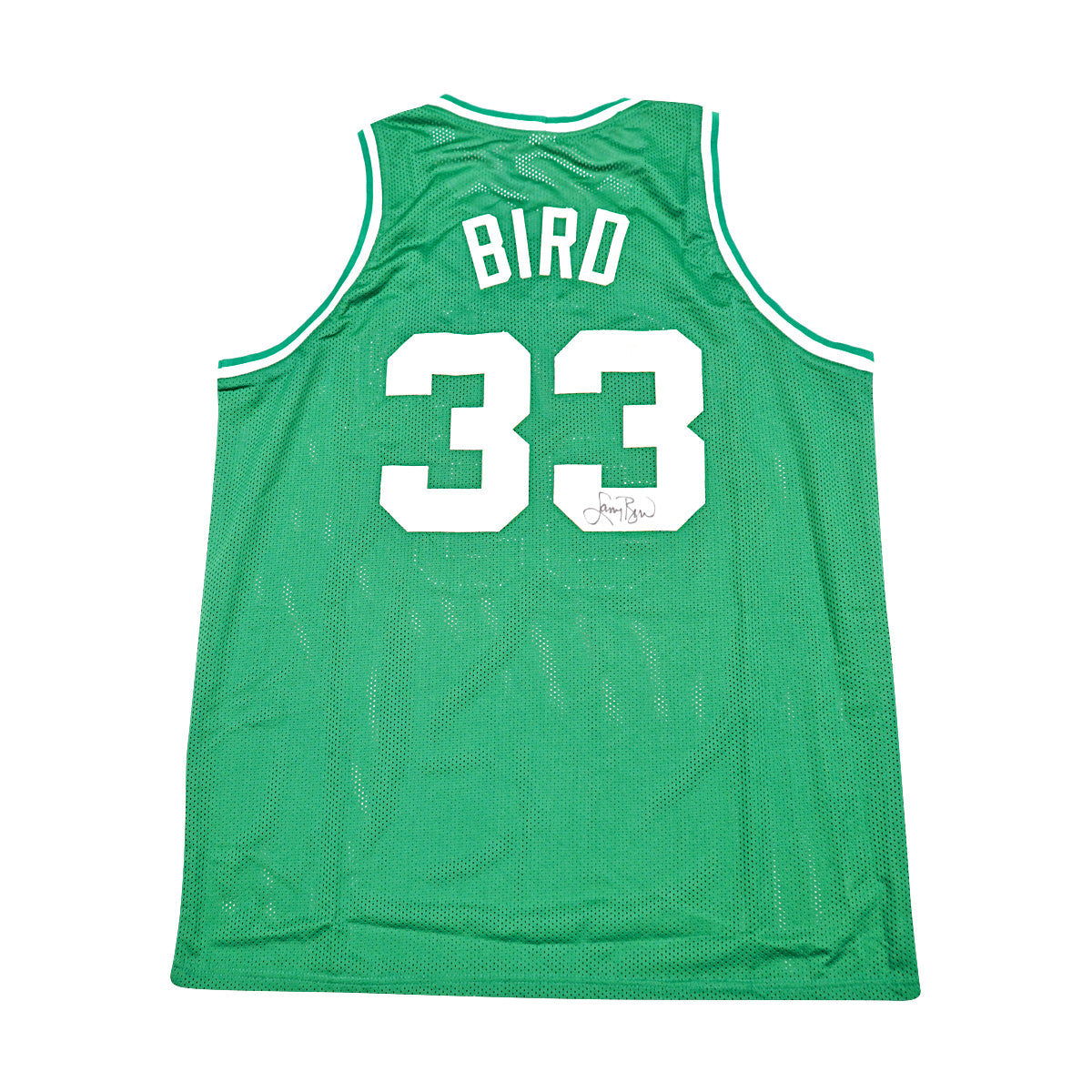Larry Bird Boston Celtics Signed Green Custom Jersey Beckett Holo Only-Powers Sports Memorabilia
