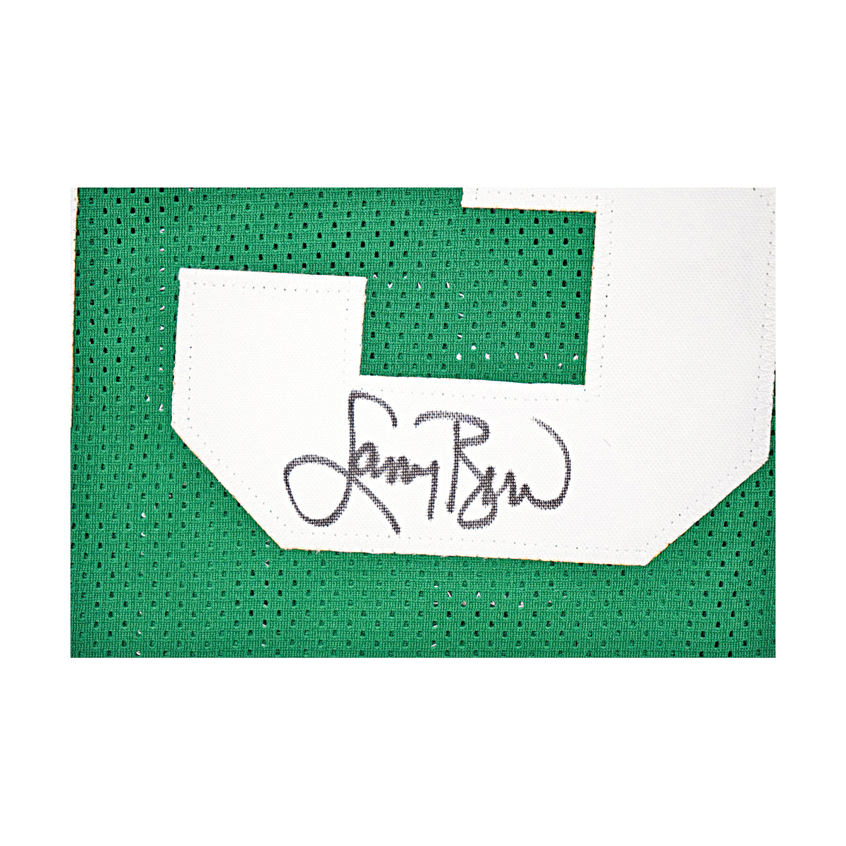 Larry Bird Boston Celtics Signed Green Custom Jersey Beckett Holo Only-Powers Sports Memorabilia