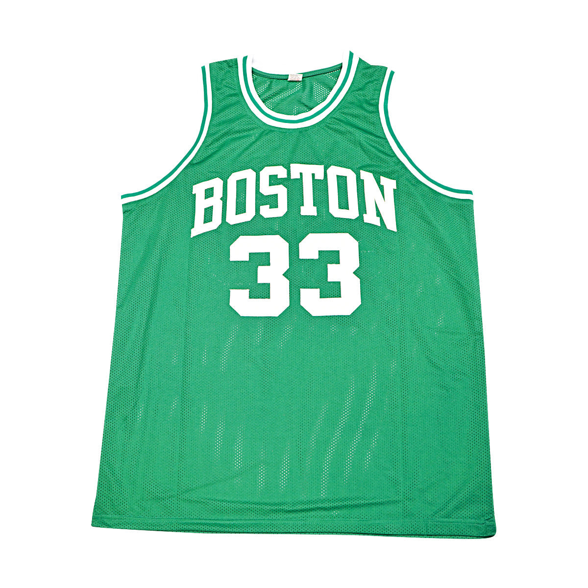 Larry Bird Boston Celtics Signed Green Custom Jersey Beckett Holo Only-Powers Sports Memorabilia