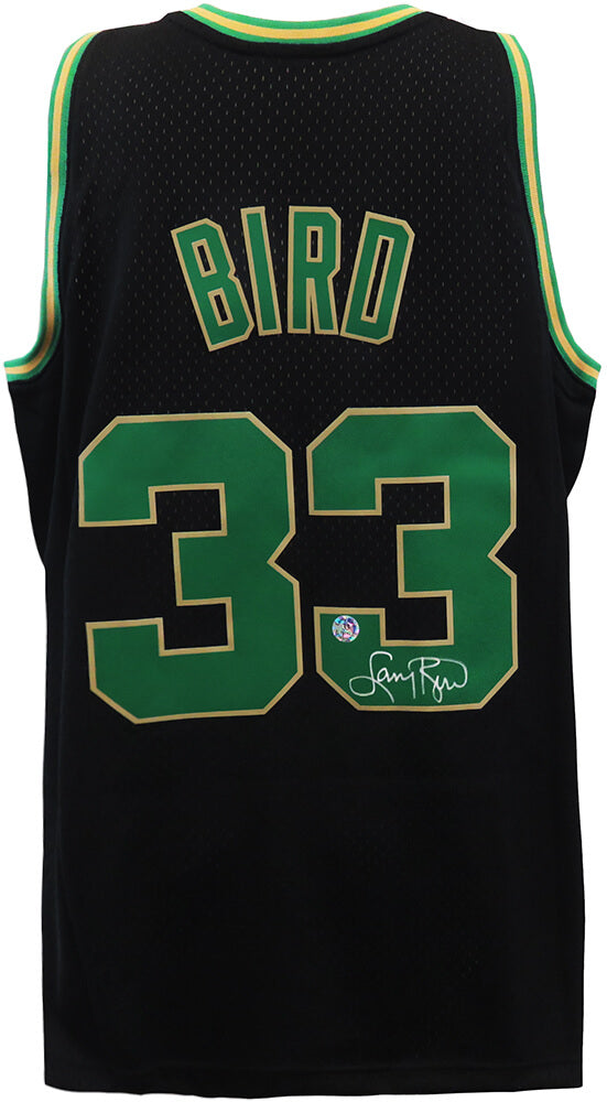 Larry Bird Autographed Boston Celtics Black Alternate Mitchell & Ness NBA Swingman Jersey-Powers Sports Memorabilia