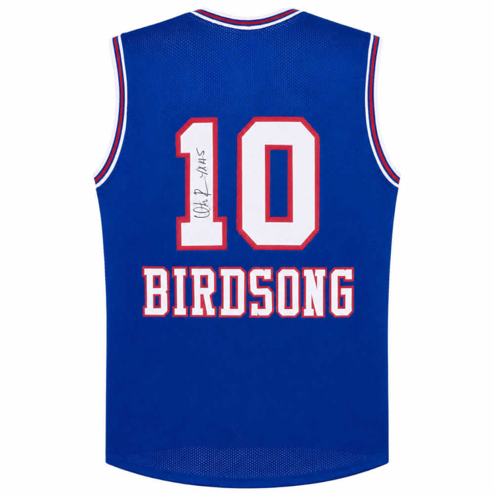 Otis Birdsong Autographed Blue Throwback Custom Basketball Jersey with 4x AS-Powers Sports Memorabilia