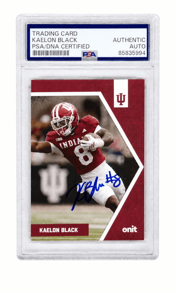 Kaelon Black Indiana Hoosiers Autographed 2025 Onit Football Card #B34 PSA-Powers Sports Memorabilia