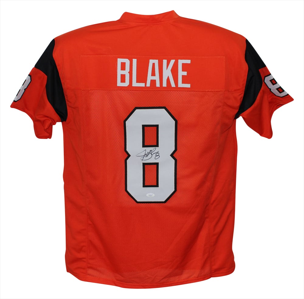 Jeff Blake Signed Pro Style Orange XL Jersey – Beckett Authenticated-Powers Sports Memorabilia