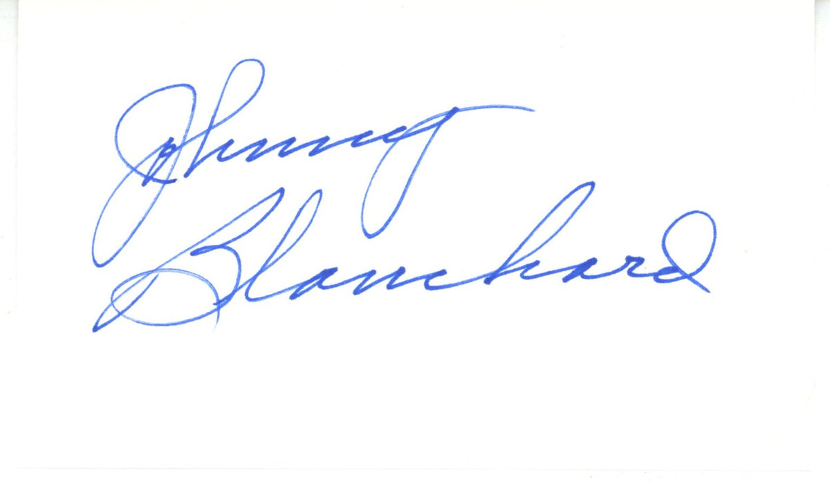 Johnny Blanchard New York Yankees Index Signed Card-Powers Sports Memorabilia