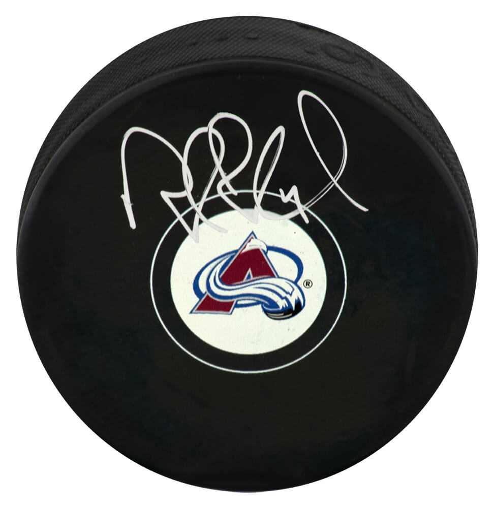 Rob Blake Colorado Avalanche Autographed Logo Hockey Puck